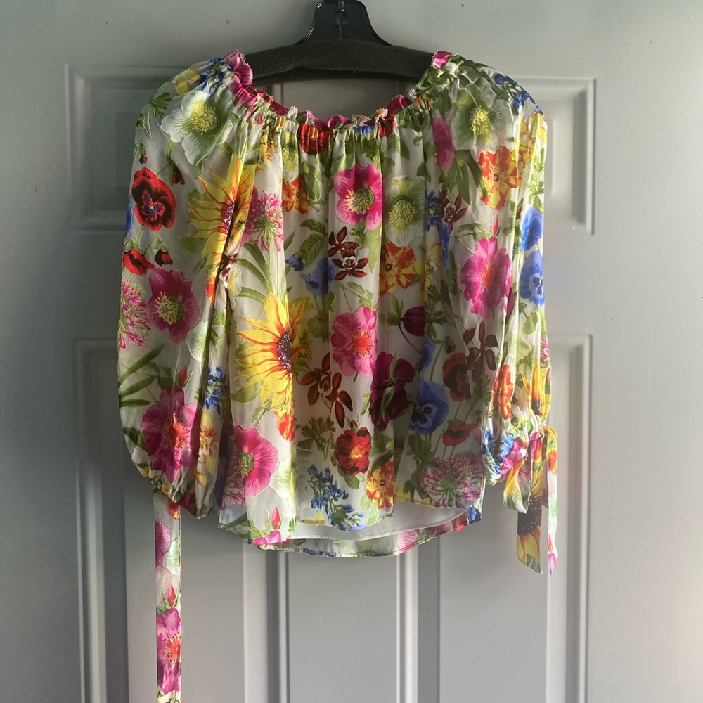 NWT Alice + Olivia Alta Top in Sunday Stroll, XS - Picture 8 of 11